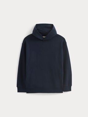Everlane Navy Ribbed Hooded Sweatshirt